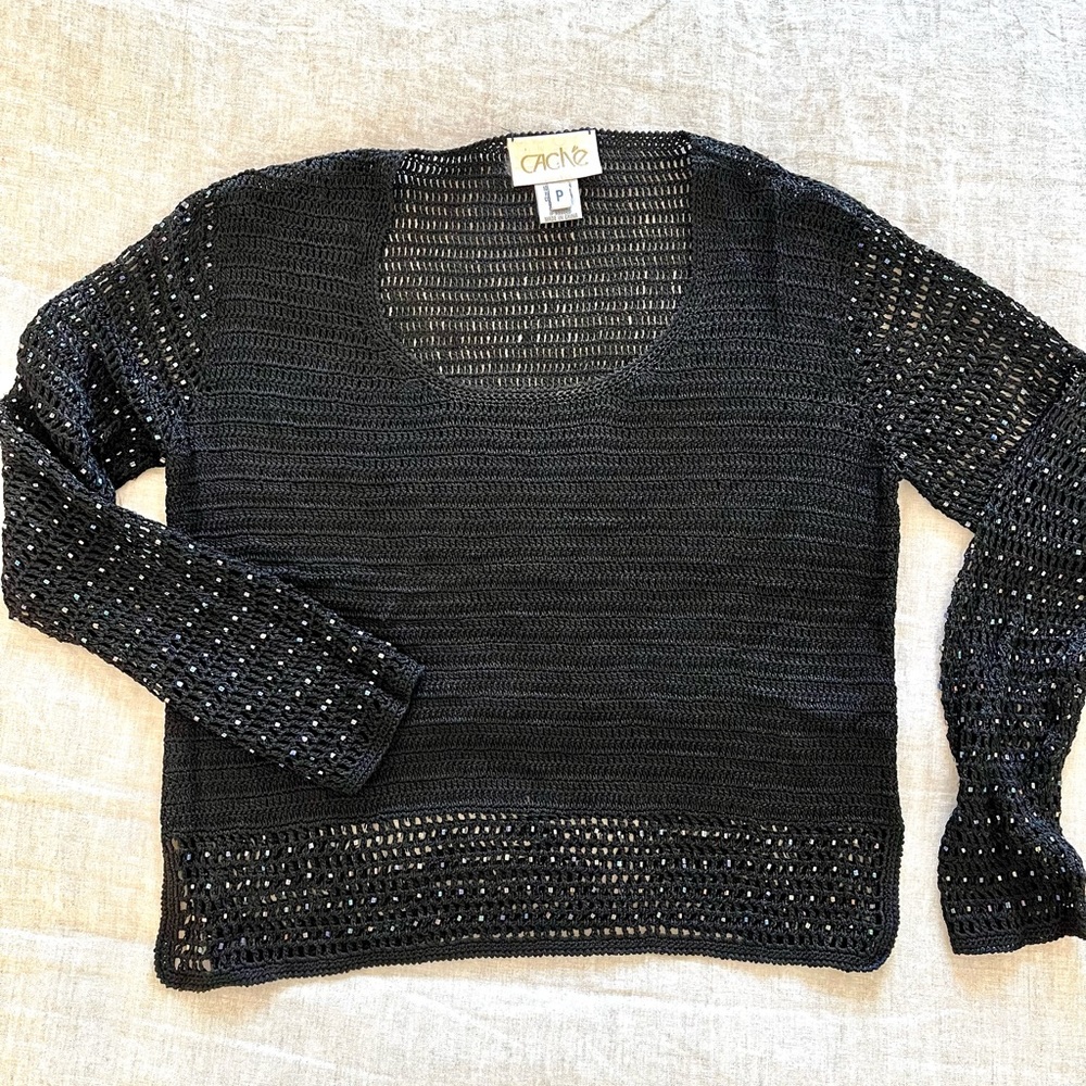 Beaded sheer top